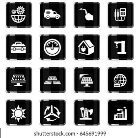 alternative energy vector icons for user interface design