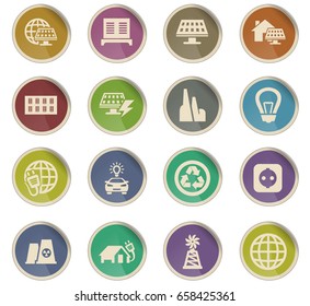 alternative energy vector icons for user interface design