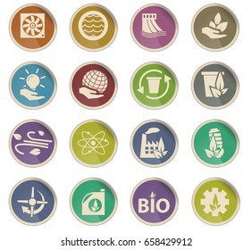 alternative energy vector icons for user interface design