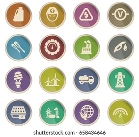 alternative energy vector icons for user interface design