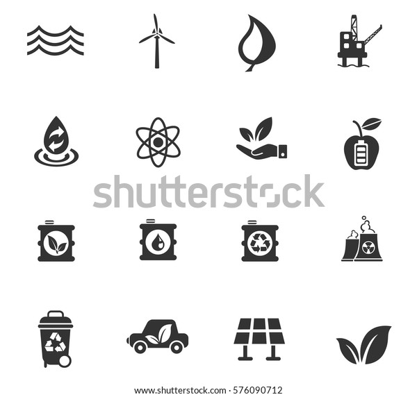 alternative\
energy vector icons for user interface\
design
