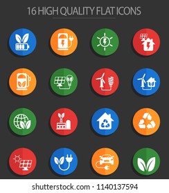 alternative energy vector icons for web and user interface design