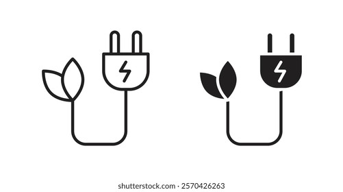 Alternative energy vector web icons set