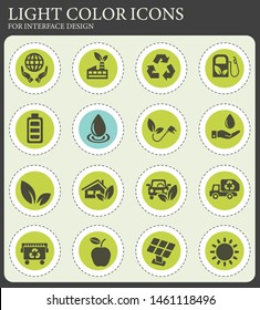 alternative energy web icons for user interface design