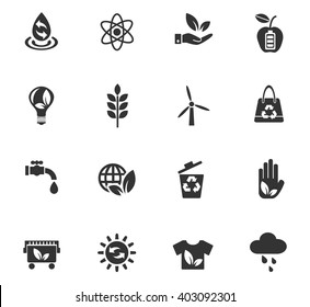 alternative energy web icons for user interface design