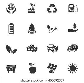 alternative energy web icons for user interface design