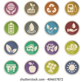 alternative energy web icons for user interface design