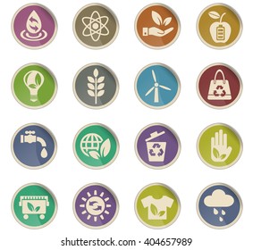 alternative energy web icons for user interface design