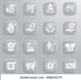 alternative energy web icons for user interface design
