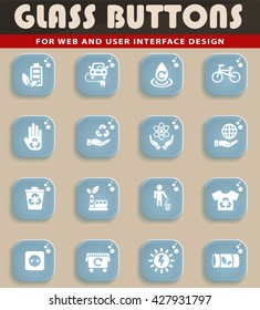 alternative energy web icons for user interface design