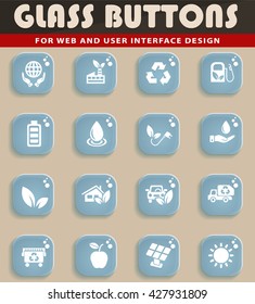alternative energy web icons for user interface design