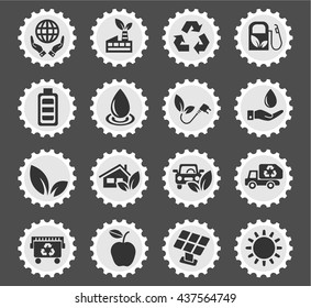 alternative energy web icons for user interface design