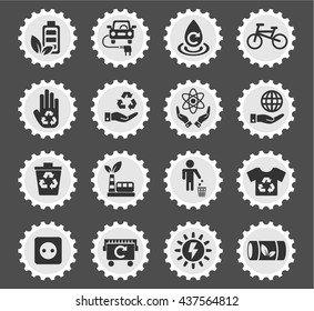 alternative energy web icons for user interface design