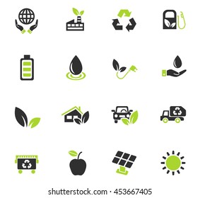 alternative energy web icons for user interface design