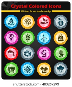 alternative energy web icons for user interface design