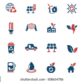 alternative energy web icons for user interface design