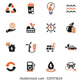 alternative energy web icons for user interface design