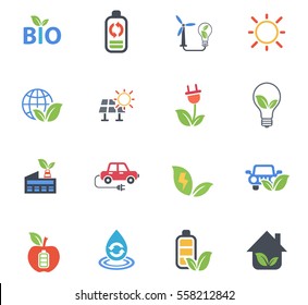 alternative energy web icons for user interface design