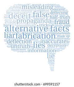 Alternative Facts Word Cloud On White Stock Vector (Royalty Free ...