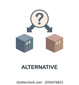 Alternative flat icon. Simple sign from procurement process collection. Creative Alternative icon illustration for web design, infographics and more