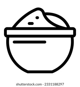 Alternative food icon outline vector. Coconut eating. Nut soy