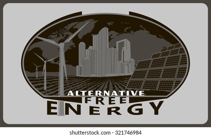 Alternative free energy vector logo