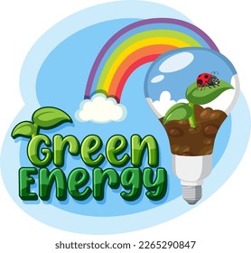 Alternative green energy vector concept illustration
