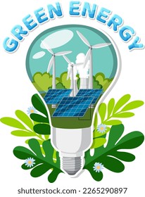 Alternative green energy vector concept illustration
