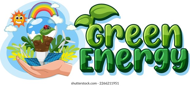 Alternative green energy vector concept illustration