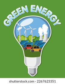 Alternative green energy vector concept illustration