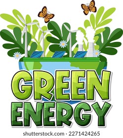 Alternative green energy vector concept illustration