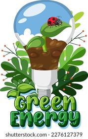 Alternative green energy vector concept illustration