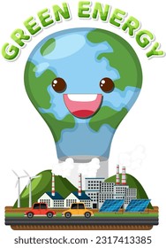 Alternative green energy vector concept illustration