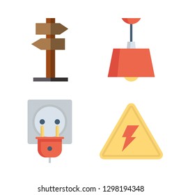 alternative icons set with panel and electric vector set