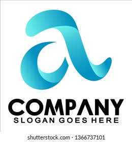 Alternative logo letter A, letter A liquid logo, sign, symbol, business or company identities
