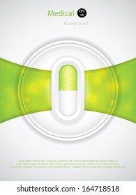 Alternative medication concept - herbal pill vector