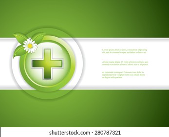 Alternative medication concept - medical cross vector