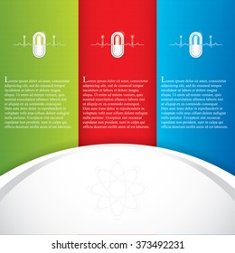 Alternative medication concept - three medical banner 