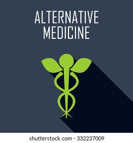 Alternative medicine. Flat icon. Vector illustration
