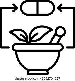 Alternative Medicine Icon Element For Design