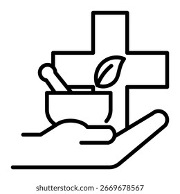 Alternative Medicine Icon Element For Design