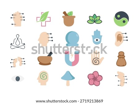 Alternative Medicine Icon Pack Set