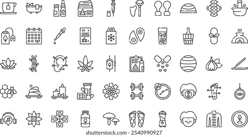 Alternative medicine icons High-Quality Vector Icons Collection with Editable Stroke. Ideal for Professional and Creative Projects.