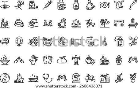 Alternative medicine icons High-Quality Vector Icons Collection with Editable Stroke. Ideal for Professional and Creative Projects