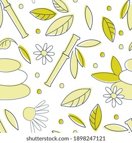 Medicina Alternativa Patrón sin Marea, Homeopatía, Medicina Holística, Fondo Spa, Textil, Empaquetado, Papel tapiz, Envoltura Papel Diseño Vector Ilustración