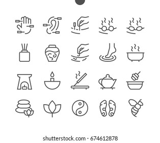 Alternative medicine UI Pixel Perfect Well-crafted Vector Thin Line Icons 48x48 Ready for 24x24 Grid for Web Graphics and Apps with Editable Stroke. Simple Minimal Pictogram Part 2-2