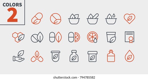 Alternative medicine UI Pixel Perfect Well-crafted Vector Thin Line Icons 48x48 Ready for 24x24 Grid for Web Graphics and Apps with Editable Stroke. Simple Minimal Pictogram Part 1-2