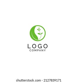 Alternative Natural Herbs and Health icons and elements. nature yin yang logo