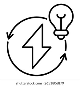 Alternative Outline Icon Vector Illustration
