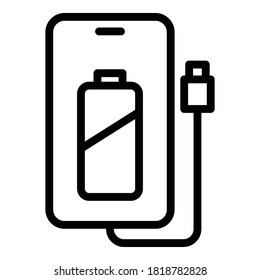 Alternative power bank icon. Outline alternative power bank vector icon for web design isolated on white background